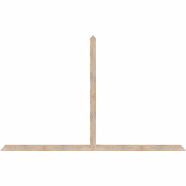 Ekena Millwork Portland Smooth Timber Gable Bracket, Douglas Fir, 108"W x 68"H x 3 1/2"D x 3 1/2"F, 15/12 Pitch GBW108X68X0404POR00SDF - main